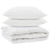 vidaXL Allt&iacute;mabils d&uacute;nteppi me&eth; kodda 3 pcs Hv&iacute;tt M&iacute;kr&oacute;f&iacute;ber