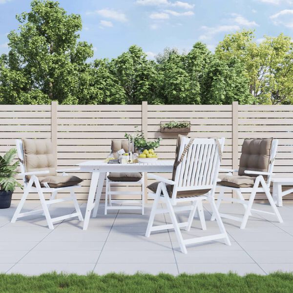 vidaXL St&oacute;lsessur me&eth; L&aacute;gu Baki 4 stk. M&oacute;gr&aacute;r Oxfordefni