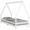 vidaXL Barnar&uacute;mgrind Hv&iacute;t 90x200 cm Gegnheil Fura