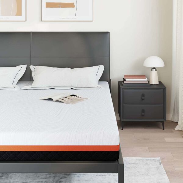 vidaXL D&yacute;na Hv&iacute;tt og svart 180 x 200 cm Jakard efni