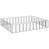 vidaXL Hundaleikgrind 40 Grindur Sv&ouml;rt 50x100 cm Dufth&uacute;&eth;a&eth; St&aacute;l
