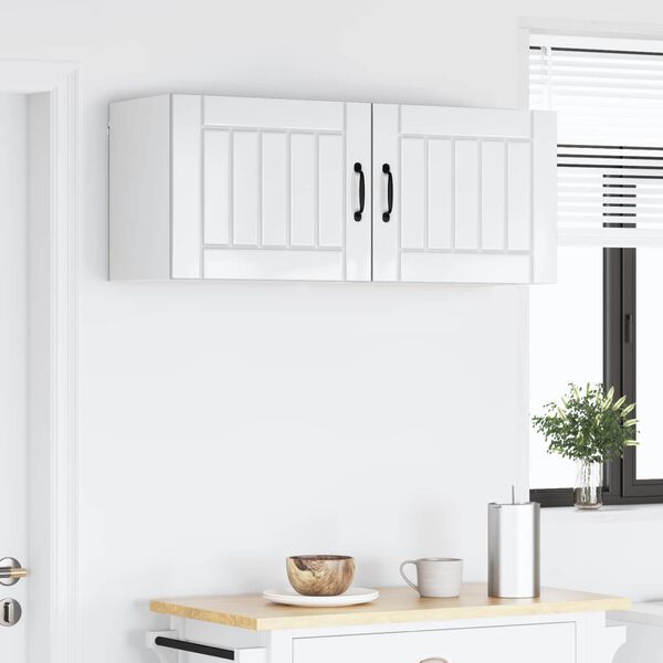 vidaXL Eldh&uacute;s sk&aacute;pur 2 pcs H&aacute;gloss hv&iacute;tur 50 x 31 x 40 cm