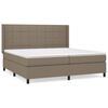 vidaXL H&oacute;lfa&eth; Springr&uacute;m me&eth; D&yacute;nu Br&uacute;ngr&aacute;tt 200x200 cm Efni