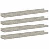 vidaXL Vegghillur 4 stk. Steypugr&aacute;ar 60x9x3 cm