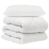 vidaXL R&uacute;mfatasett me&eth; kodda 2 pcs Hv&iacute;tt M&iacute;kr&oacute;f&iacute;ber