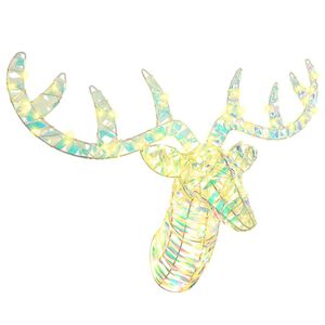 vidaXL Hreinrekka Draga Sleða með 140 LED Hlýr hvítur 60 cm PET