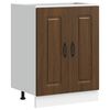 vidaXL Vaskur Undirsk&aacute;pur Kalmar Br&uacute;n Eik 60x46x81,5cm Samsettur Vi&eth;ur