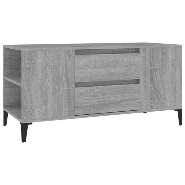vidaXL Sj&oacute;nvarpssk&aacute;pur Gr&aacute;ir Sonoma Eik 102x44,5x50 cm Samsettur Vi&eth;ur