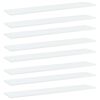 vidaXL B&oacute;kahillur 8 stk. Hv&iacute;tar 100x20x1,5 cm Samsettur Vi&eth;ur