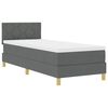 vidaXL LED Box Spring R&uacute;m me&eth; p&uacute;&eth;i D&ouml;kk gr&aacute; 80 x 200 cm d&uacute;kur