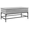 vidaXL S&oacute;fabor&eth; Gr&aacute;tt Sonoma 100x50x45 cm Samsettur Vi&eth;ur og M&aacute;lmur