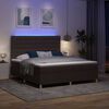 vidaXL LED Box Spring R&uacute;m me&eth; d&yacute;nu D&ouml;kk br&uacute;nt 180 x 200 cm d&uacute;kur
