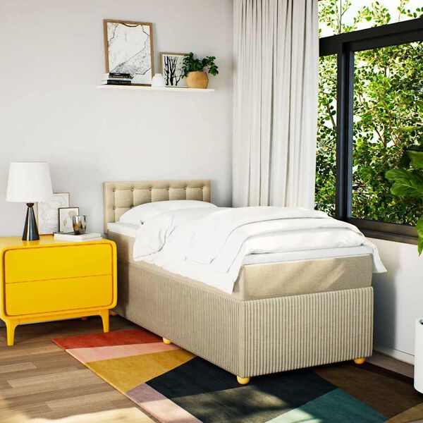 vidaXL H&oacute;lfa&eth; Springr&uacute;m me&eth; D&yacute;nu Rj&oacute;ma 80x200 cm Tauefni