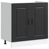 vidaXL Vaskur Undirsk&aacute;pur Kalmar Svartur 80x46x81,5 cm Samsettur Vi&eth;ur