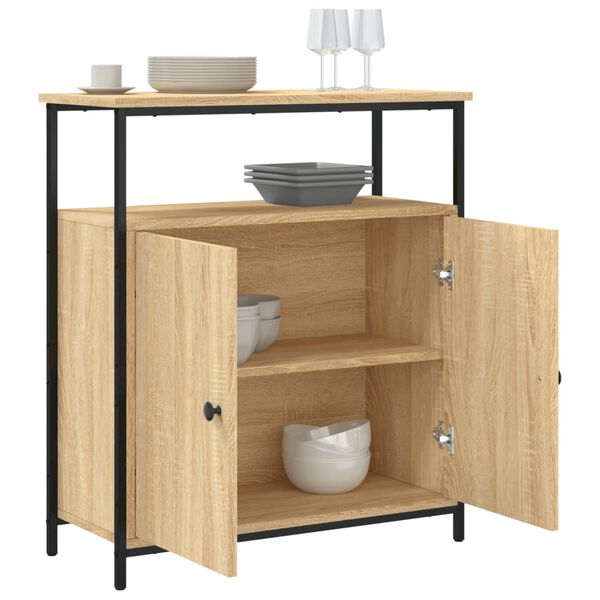 vidaXL skenkur Sonoma eik 70x30x80 cm verkfræðilegur viður