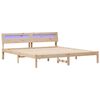 vidaXL Ramsv&iacute;k me&eth; h&ouml;fu&eth;gafl Br&uacute;nn 200 x 200 cm Solid furuhikk