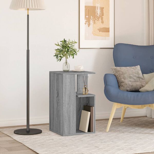 vidaXL Hli&eth;arbor&eth; Gr&aacute;tt Sonoma 35x35x60 cm Samsettur Vi&eth;ur