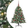 vidaXL Gervi j&oacute;latr&eacute; me&eth; 150 LED Gr&aelig;nn 120 cm PVC, plast og st&aacute;l