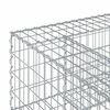 vidaXL Gabion h&aelig;kka&eth; r&uacute;m Silfur 80 x 80 x 40 cm Galvaniserad st&aacute;l