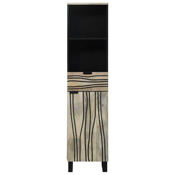 vidaXL Ba&eth;herbergisvaskarsk&aacute;pur Hv&iacute;tt 38 x 33 x 160 cm Samsettur vi&eth;ur