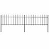 vidaXL Gar&eth;gir&eth;ing me&eth; spj&oacute;ttoppi &uacute;r st&aacute;li 359x80 cm sv&ouml;rt