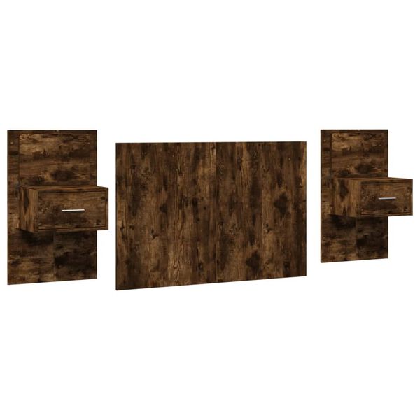 vidaXL R&uacute;mgaflinn me&eth; Sk&aacute;pum Reyklitu&eth; Eik 120 cm Samsettur Vi&eth;ur