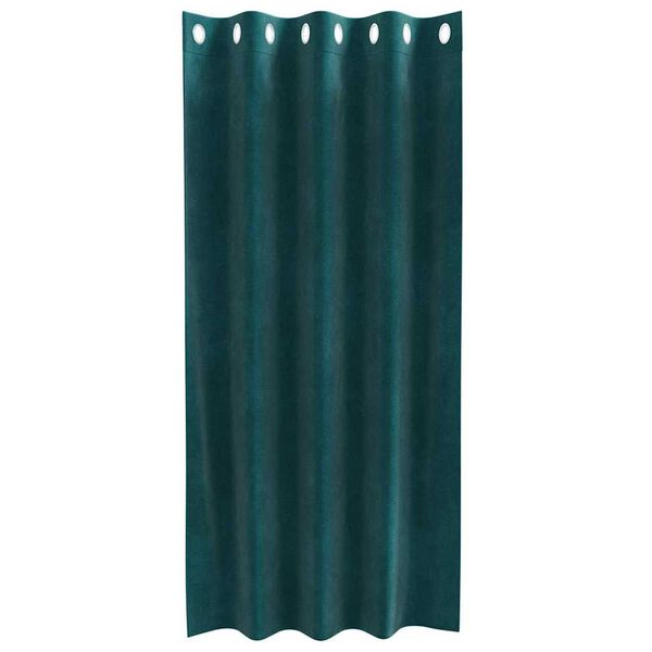 vidaXL Myrkratj&ouml;ld 2 pcs D&ouml;kkgr&aelig;n 140 x 175 cm Flauel