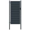 vidaXL Gir&eth;ingarhli&eth; &uacute;r PVC og St&aacute;li 100x204 cm antras&iacute;t