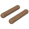 vidaXL Tr&eacute;kambur 2 pcs Br&uacute;nn &Oslash; 8 x 35 mm Gegnheill vi&eth;ur