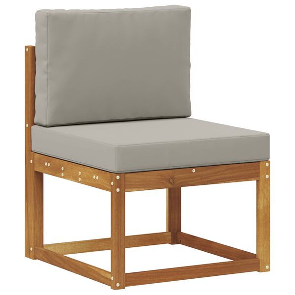 vidaXL &Uacute;ti s&oacute;fasett me&eth; p&uacute;&eth;i 7 pcs N&aacute;tt&uacute;rulegt og Lj&oacute;st Gr&aacute;tt