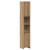 vidaXL Ba&eth;herbergissk&aacute;pur Handverks eik 30x30x183,5 cm Samsettur Vi&eth;ur