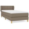 vidaXL H&oacute;lfa&eth; Springr&uacute;m me&eth; D&yacute;nu Br&uacute;ngr&aacute;tt 90x190 cm Tauefni