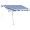 vidaXL S&oacute;lskermur Rautt og hv&iacute;tt 500 &times; 300 cm P&oacute;l&yacute;ester og Aluminium