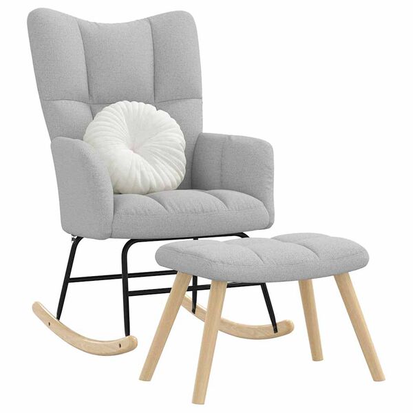 vidaXL ruggust&oacute;ll me&eth; f&oacute;tskemmli sk&yacute;gr&aacute;u efni