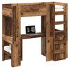 vidaXL Koju-grind me&eth; skrifbor&eth;i me&eth; geymslu Gamalt timbur 75 x 190 cm