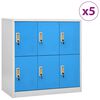 vidaXL L&aacute;sask&aacute;par 5 stk. Lj&oacute;sgr&aacute;ir og Bl&aacute;r 90x45x92,5 cm St&aacute;l