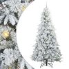 vidaXL Gervi hengdu j&oacute;latr&eacute; me&eth; 300 LED Hv&iacute;tt 240 cm PE og PVC