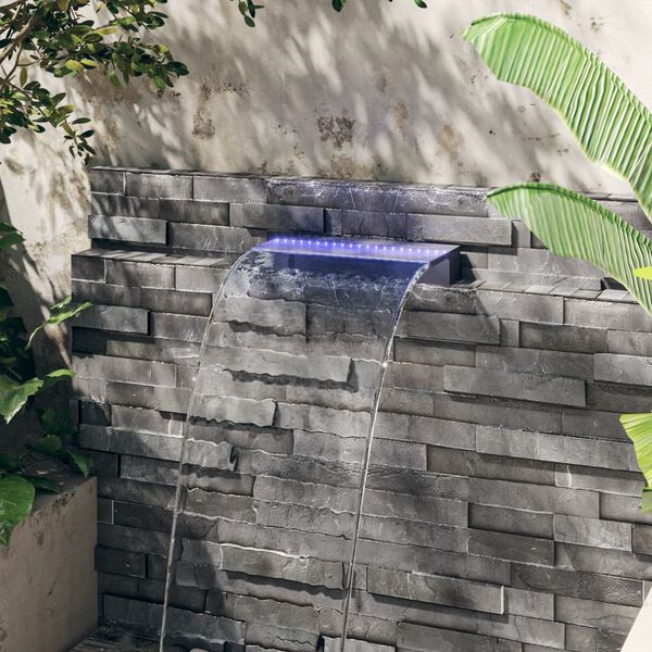 vidaXL Afrennslisr&aacute;s fyrir Foss me&eth; RGB LED Akr&yacute;l 45 cm