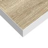 vidaXL Vegghengdar Hillur 4 stk. Eik og Hv&iacute;tur 120x23,5x3,8 cm MDF