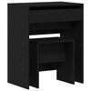 vidaXL Dressing bor&eth; Sv&ouml;rt eik 60 x 40 x 75 cm Samsettur vi&eth;ur