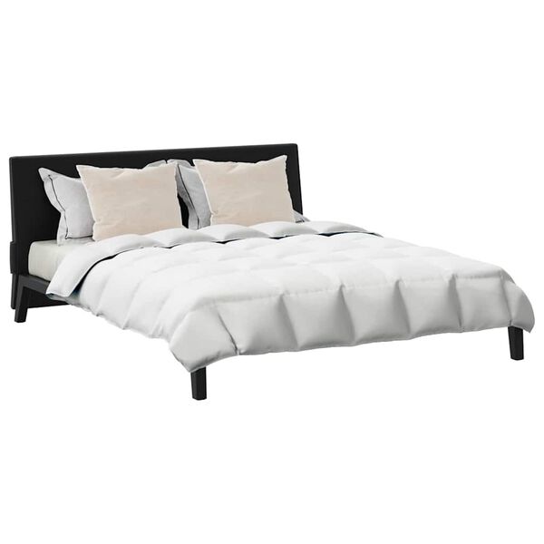 vidaXL Rúmfatasett með kodda 3 pcs Hvítt Dúnfjaðrir