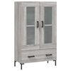 vidaXL H&aacute;r Sk&aacute;pur Gr&aacute;r Sonoma 69,5x31x115 cm Samsettur Vi&eth;ur