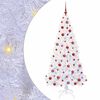 vidaXL Gervi j&oacute;latr&eacute; me&eth; 300 LED me&eth; standi Hv&iacute;tt 180 cm PVC og St&aacute;l