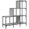 vidaXL B&oacute;kask&aacute;pur Gr&aacute;r Sonoma 92x30x102 cm Samsettur Vi&eth;ur og M&aacute;lmur
