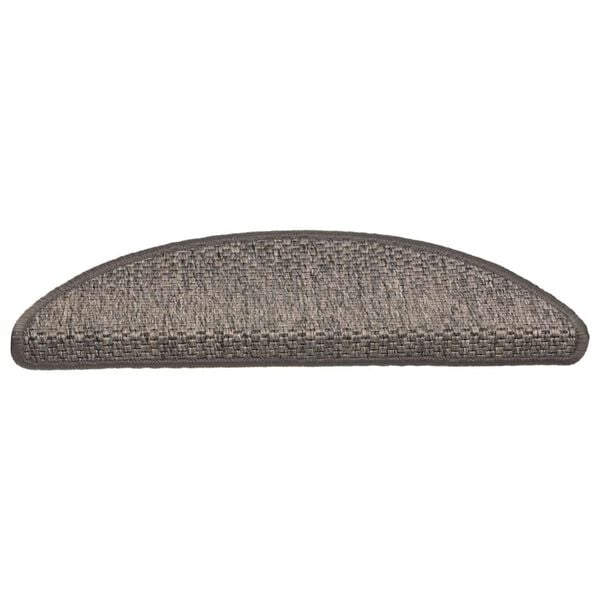 vidaXL Þrepamottur Sjálflímandi Sísalútlit 15 stk. 56x17x3cm Brúndrapp