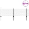 vidaXL Gir&eth;ing me&eth; p&oacute;st Gr&aacute;r 0,4 x 25 m St&aacute;l og PVC