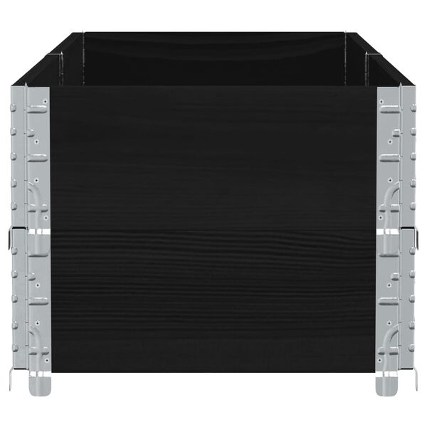 vidaXL Gr&oacute;&eth;urker Svart 150x50 cm Gegnheill Furuvi&eth;ur