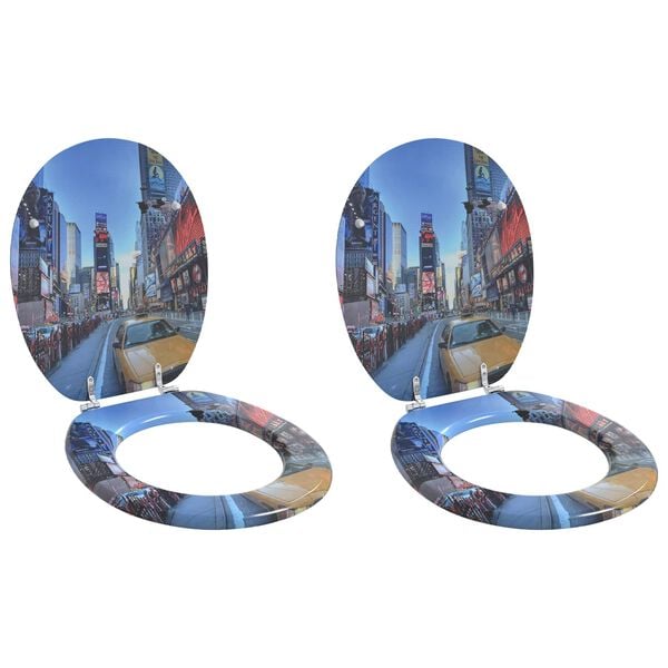 vidaXL kl&oacute;setts&aelig;ti me&eth; lokum 2 stk MDF New York