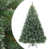 vidaXL Gervi j&oacute;latr&eacute; me&eth; flokku&eth;um snj&oacute; Gr&aelig;nn 180 cm PVC, st&aacute;l