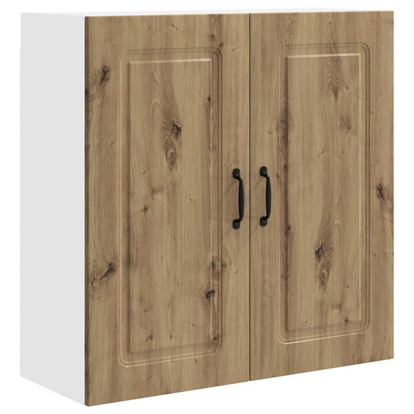 vidaXL Eldh&uacute;s sk&aacute;pur me&eth; geymslu Kalmar Artisan Eik 80 x 31 x 80 cm